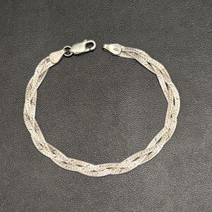 Italy 925 Sterling Silver Braided Bracelet